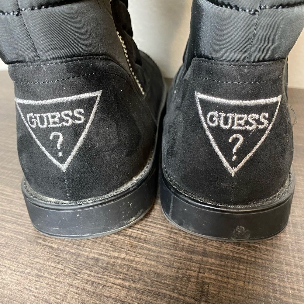 GUESS Womens Black Faux Fur Lined Boots Size 9 - Picture 9 of 10